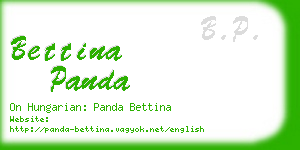 bettina panda business card